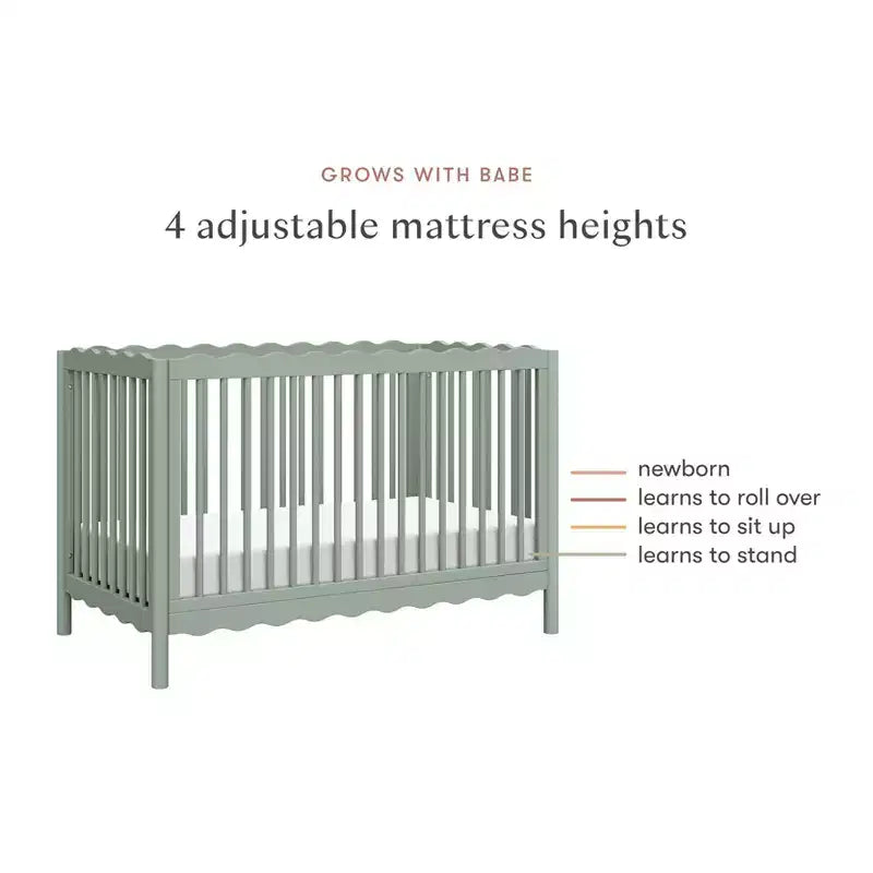Babyletto Swell 4-in-1 umwandelbares Kinderbett mit Umbausatz zum Kleinkindbett