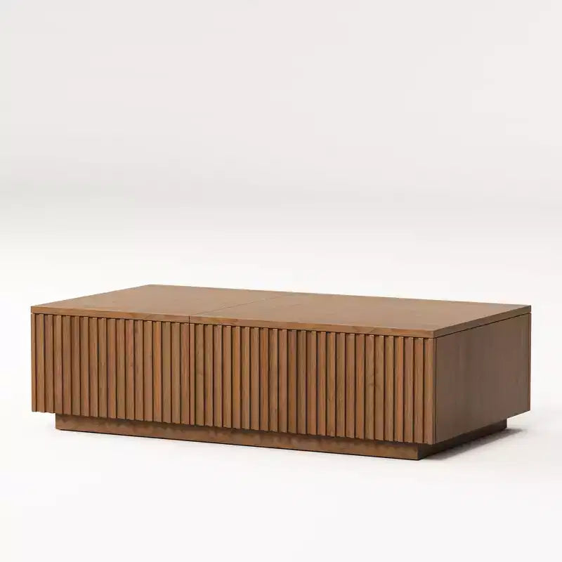 51.1 Couchtisch mit hochklappbarer Platte im Mid-Century Modern-Stil, rechteckiger Wohnzimmertisch aus Walnussholz