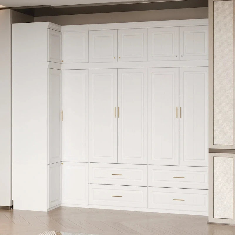 93.9H/74.2H Schrank Kleiderschrank Garderobe Hängende Schubladen Aufbewahrung