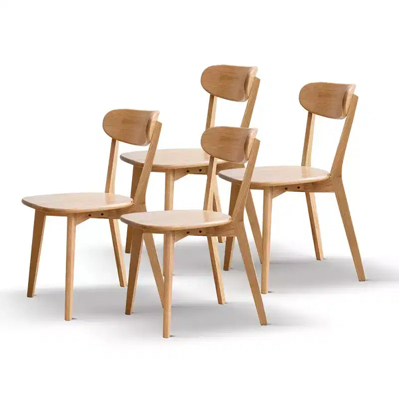 MAYEERTY 4er-Set Esszimmerstühle aus Massivholz, Naturholzstühle für Küche Esszimmer Wohnzimmer