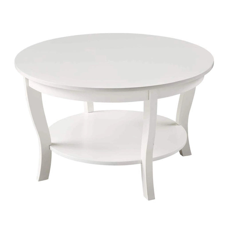 Convenience Concepts American Heritage Runder Couchtisch mit Ablage