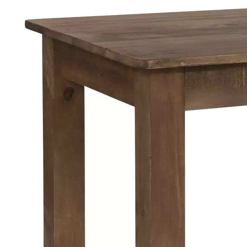Flash Furniture 46 x 30 rechteckiger Esstisch aus massiver Kiefer im Landhausstil