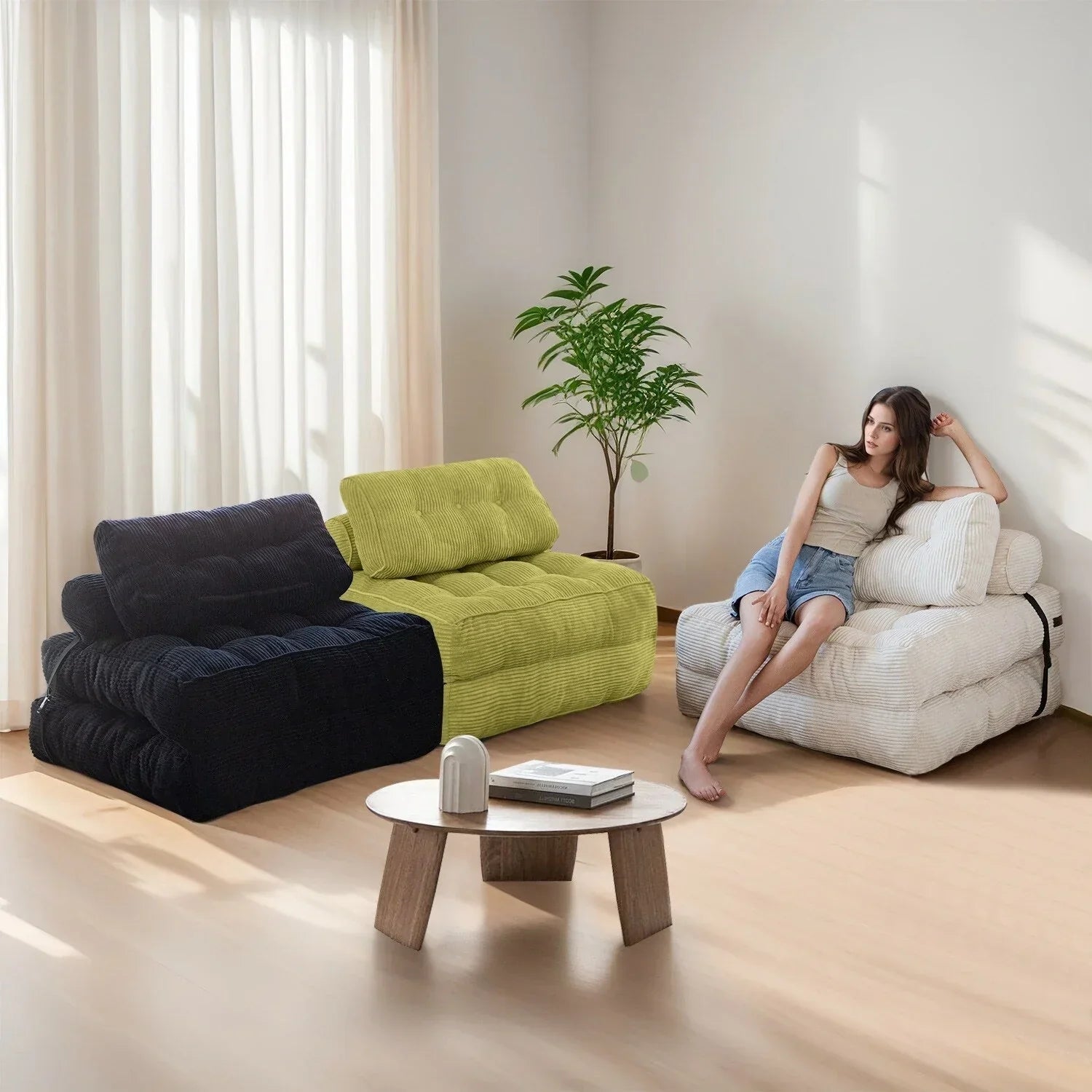 8 Kord-Klappsofa, Einzel
