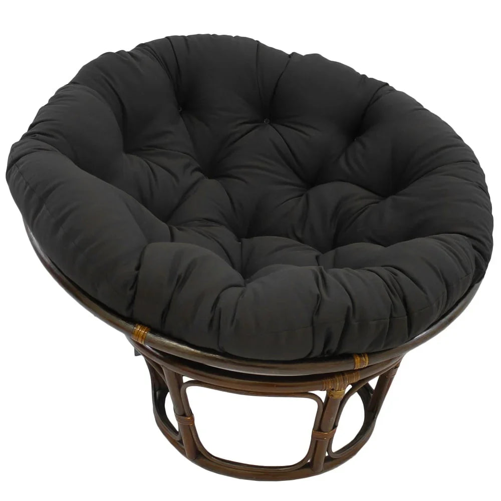 Bali 42-Zoll Rattan Papasan-Sessel mit Twill-Kissen