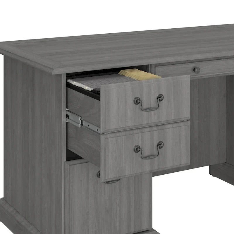 Bush Furniture Saratoga Chefsessel mit Schubladen und Stauraum