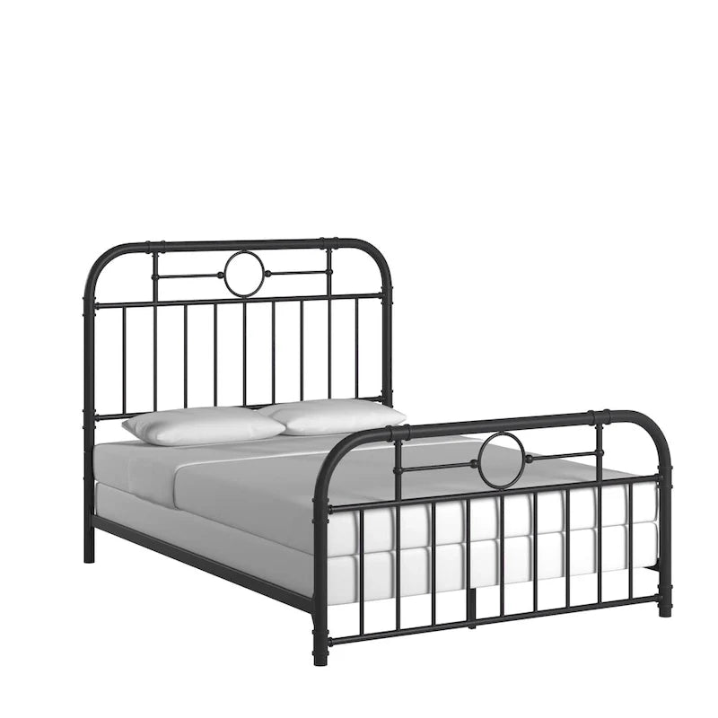 Schwarzes Metallbett