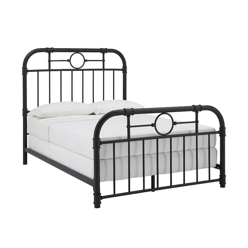 Schwarzes Metallbett