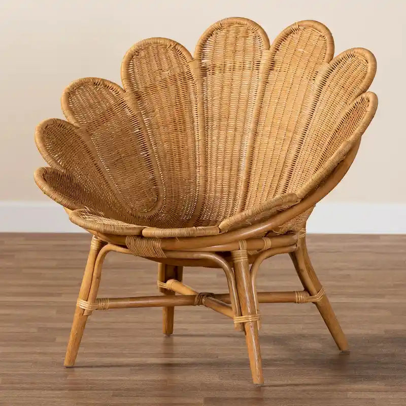 Blossom Bohemian Honig Rattan Akzent Blumensessel