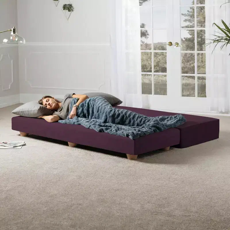 Tagesbett / ausklappbares Schlafsofa (Queensize) - Microvelvet