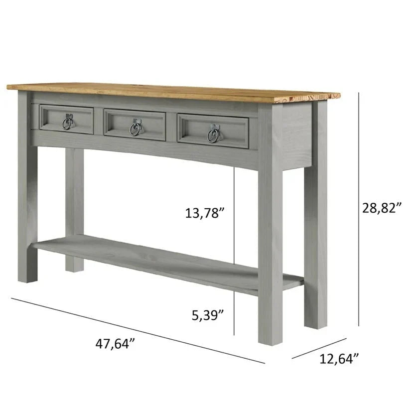 Holz-Dielentisch Konsole 3 Schubladen Corona | Furniture Dash - N/A