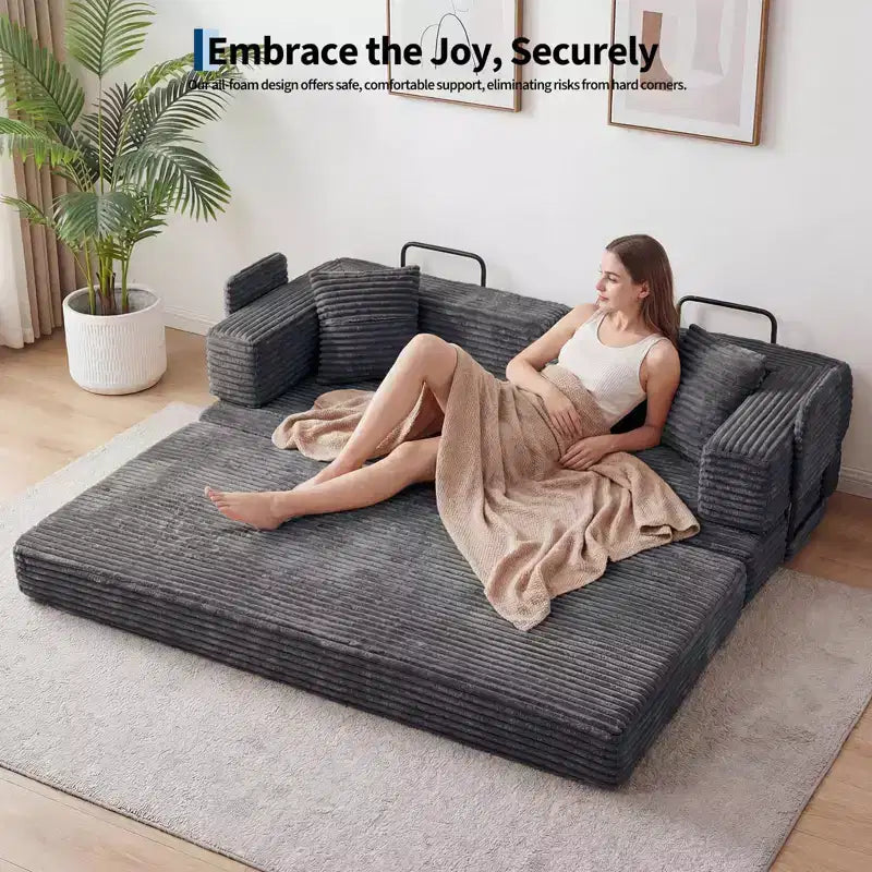 80.7 5-in-1 Schlafsofa – Kord, 544 kg, kein Aufbau
