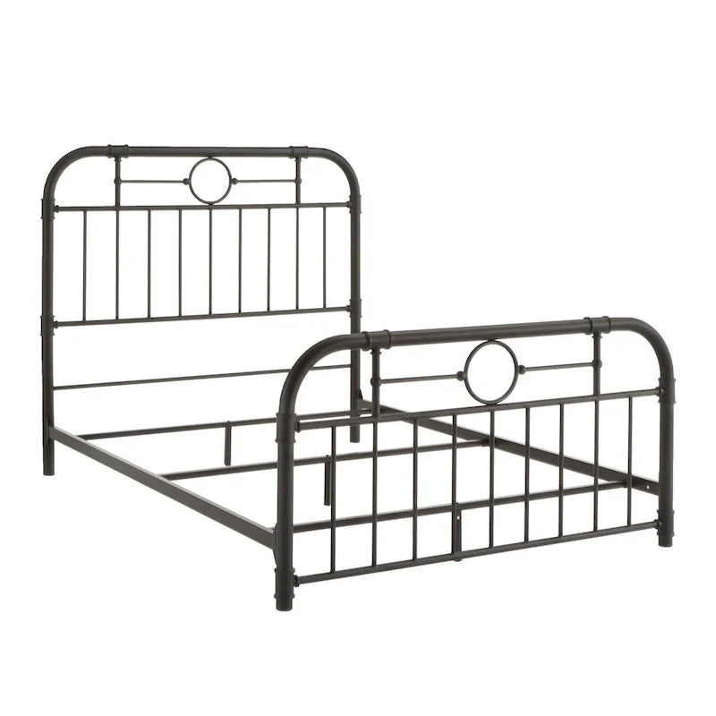 Schwarzes Metallbett