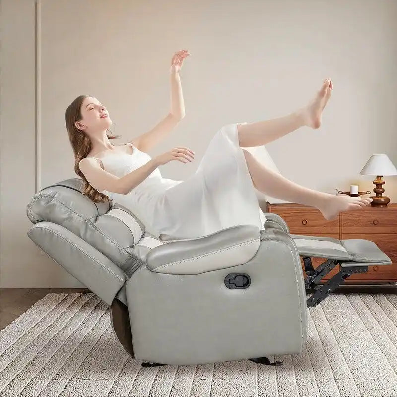 Großer Relaxsessel im amerikanischen Design aus Kunstleder für das Wohnzimmer