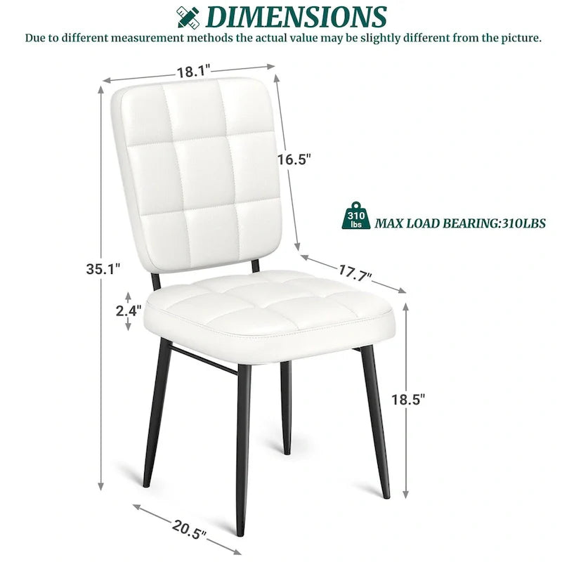 Moderne Esszimmerstühle 2er/4er/6er/8er Set, Polsterstühle mit dickem Kissen für Esszimmer