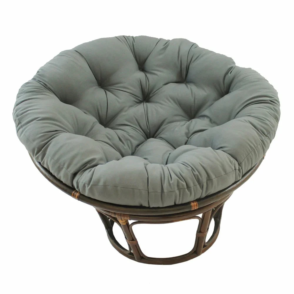 Bali 42-Zoll Rattan Papasan-Sessel mit Twill-Kissen