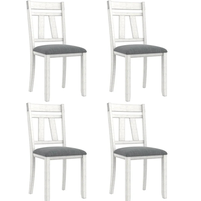 VECELO Esszimmerstühle aus Massivholz mit Leinenstoffbezug, Esszimmerstühle 2er/4er/6er Set