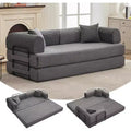 2-in-1 Schlafsofa, bequemes klappbares Cord-Schlafsofa mit tiefer Sitzfläche und breiten Armlehnen, knochenloses Sofa, für Wohnzimmer, Apartments