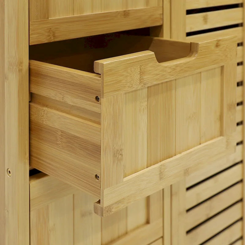 VEIKOUS Badezimmer-Bodenschrank mit 4 Schubladen