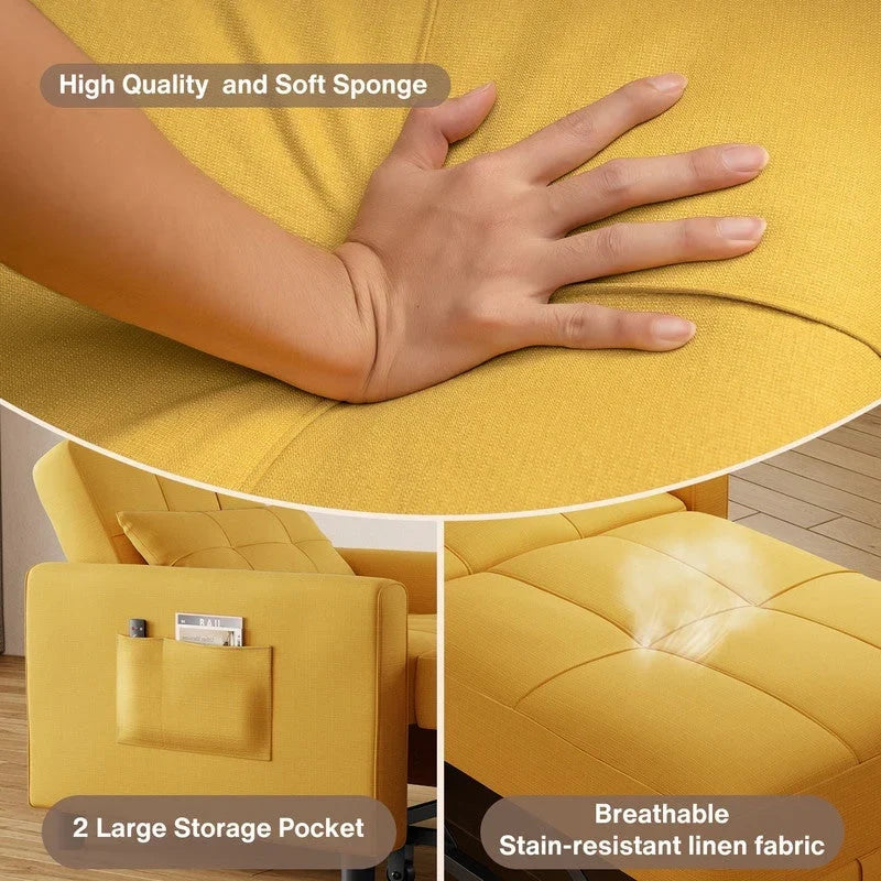 3-in-1 verstellbares Schlafsofa, ausziehbares Sesselsofa, umwandelbares Klappbett für das Wohnzimmer