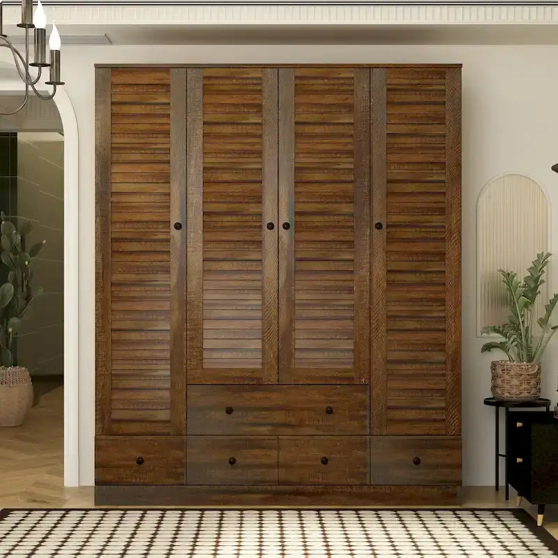 Kleiderschrank Hochschrank Schrank 59B Großer Freistehender Kleiderschrank Weiß