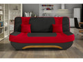 3-Sitzer Schlafsofa mit Stauraum – Zweifarbig Anthrazit / Rot – aus hochwertigem EWIN Stoff