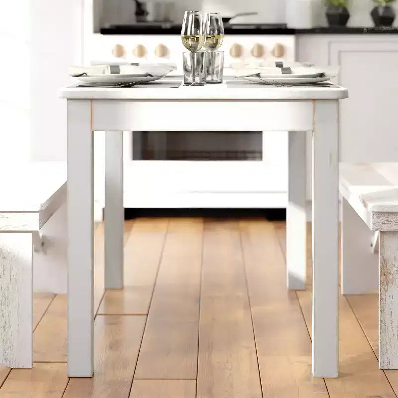 Flash Furniture 46 x 30 rechteckiger Esstisch aus massiver Kiefer im Landhausstil