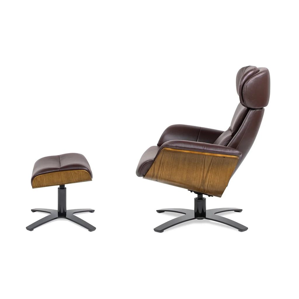 Jovan 31.5 Echtleder Relaxsessel mit Ottoman