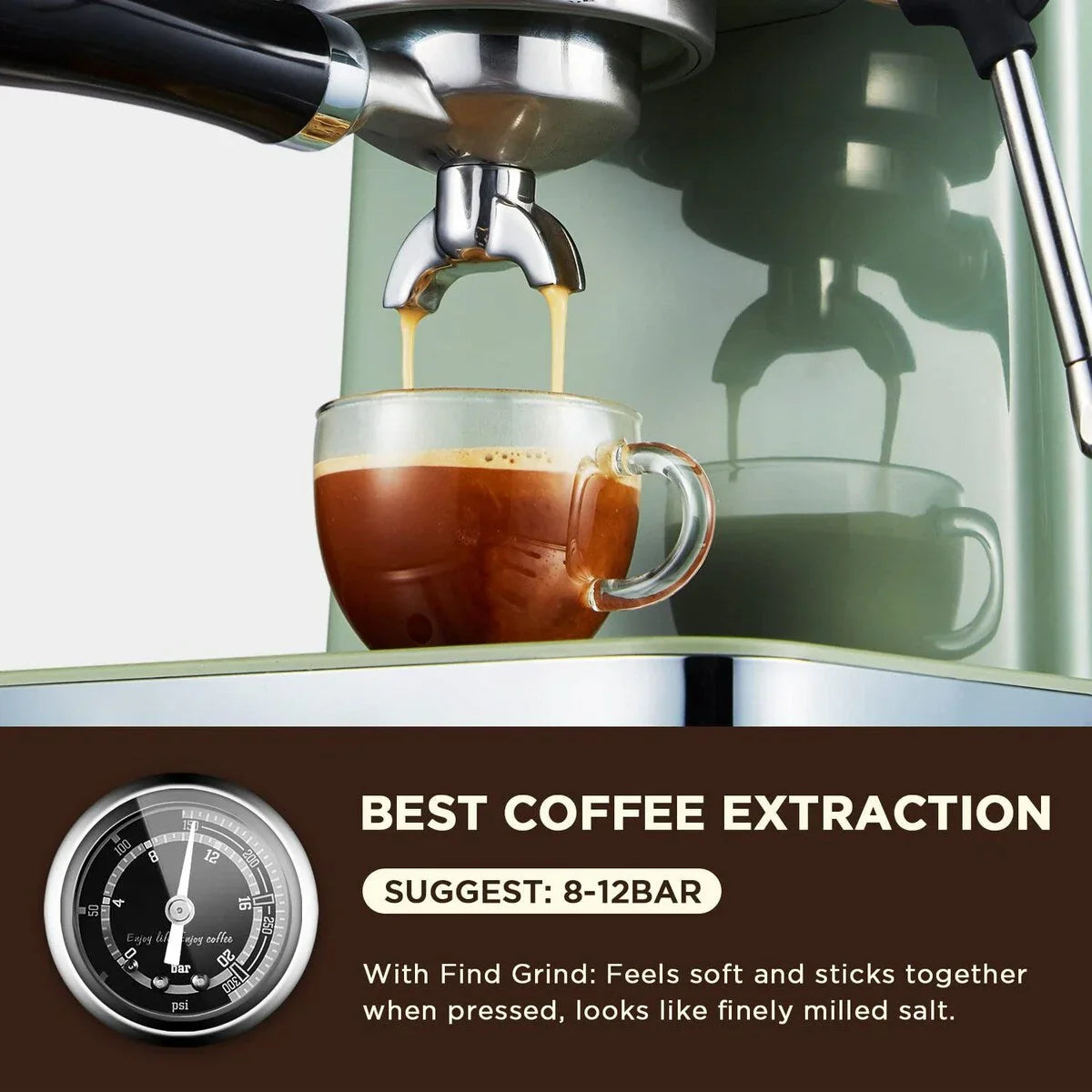 Espressomaschine mit Milchaufschäumer Dampf
