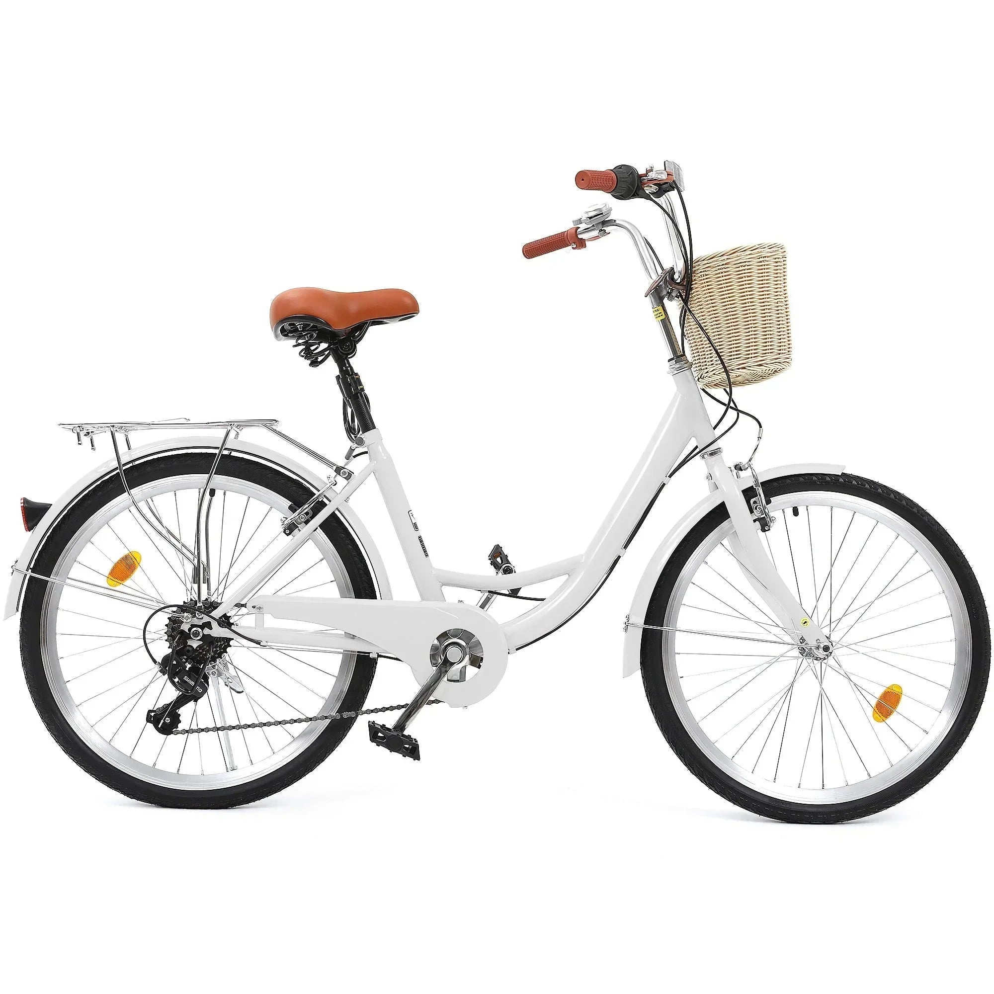 Moasis24/26 7-Gang Cruiser Bike, verstellbares Tiefeinsteigerfahrrad, Pendlerfahrrad, Fahrrad