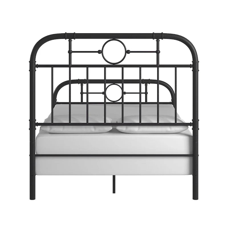 Schwarzes Metallbett