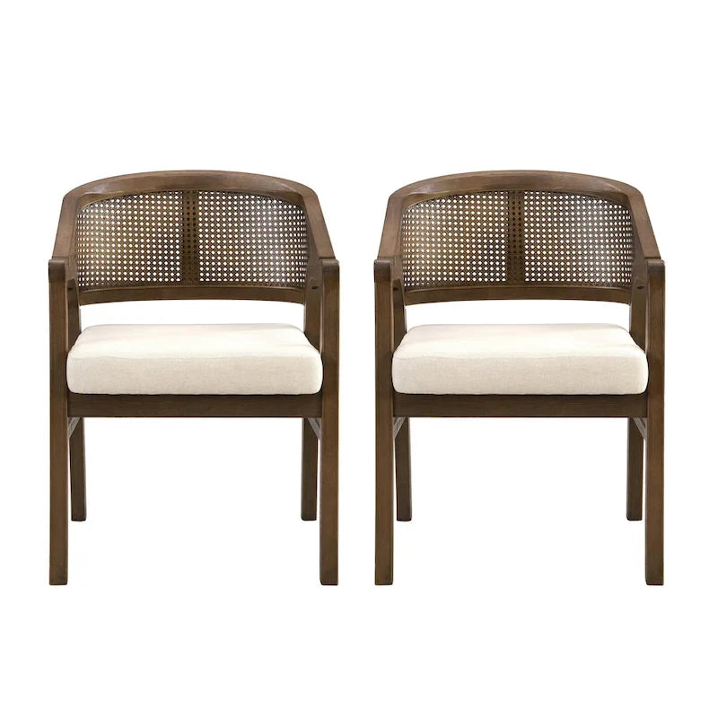 Christopher Knight Home - Esszimmerstuhl mit Rohrgeflecht (2er-Set)