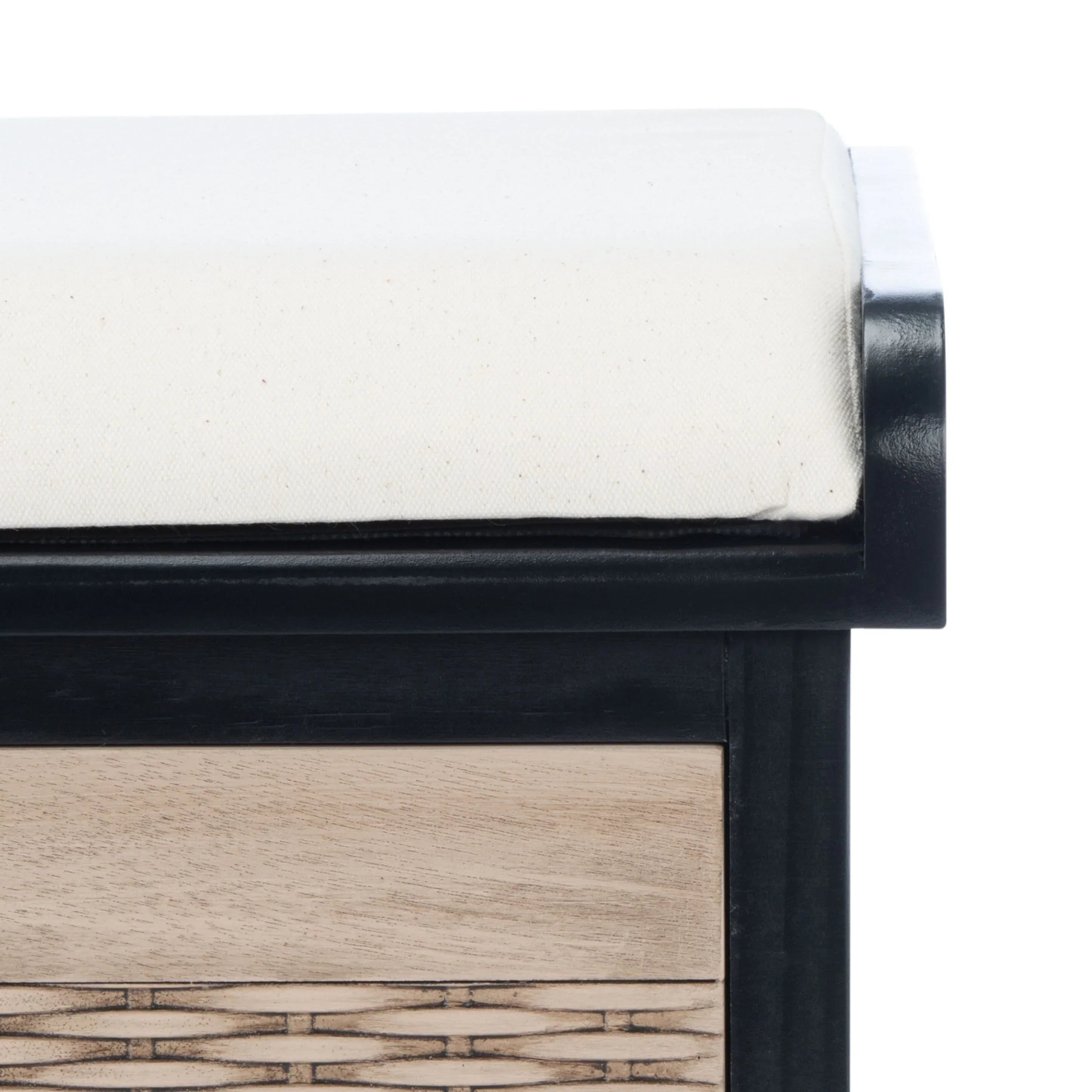 SAFAVIEH Fiorello 3-Schubladenbank mit Polsterung – 120 B x 38 T x 48 H cm – 120Bx38Tx48H