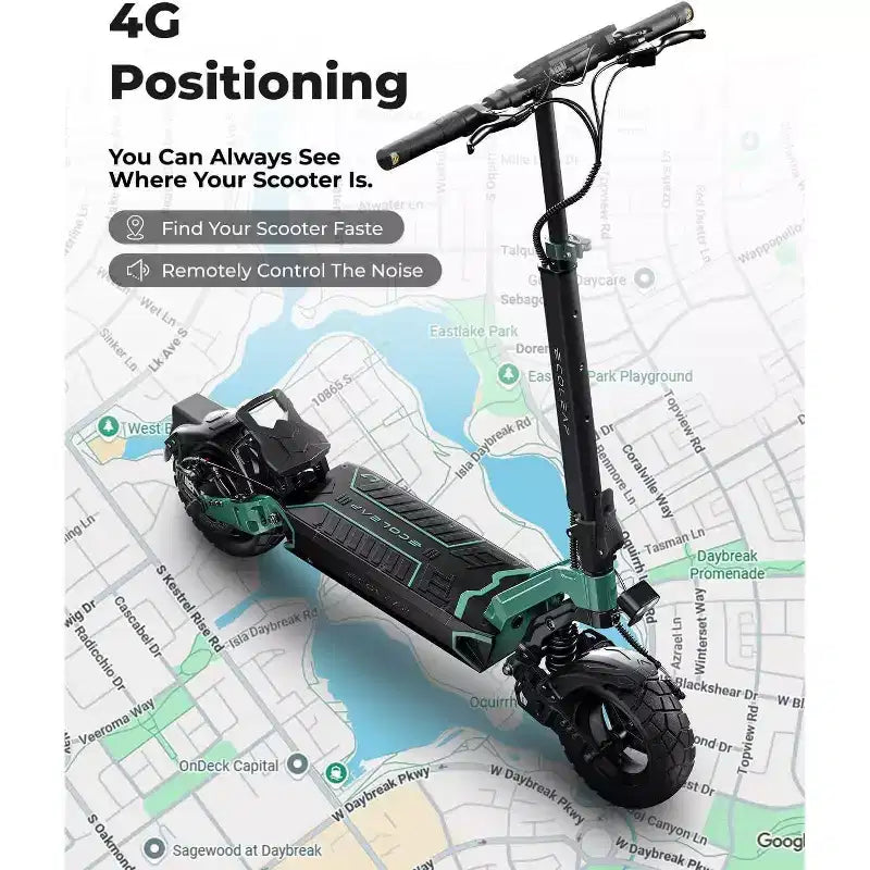 ECOLEAP L7 Elektroroller für Erwachsene, 1500W Spitzenmotor, 45 km/h, 80 km Reichweite, Dual-Federung, Scheibenbremsen vorne und hinten, UL
