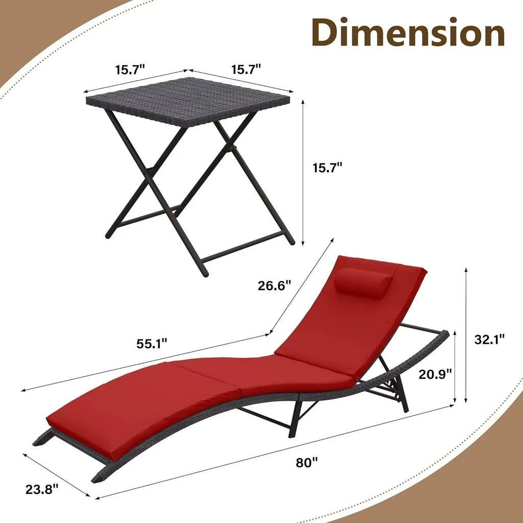 Kullavik 3-teiliges Outdoor-Loungemöbel-Set