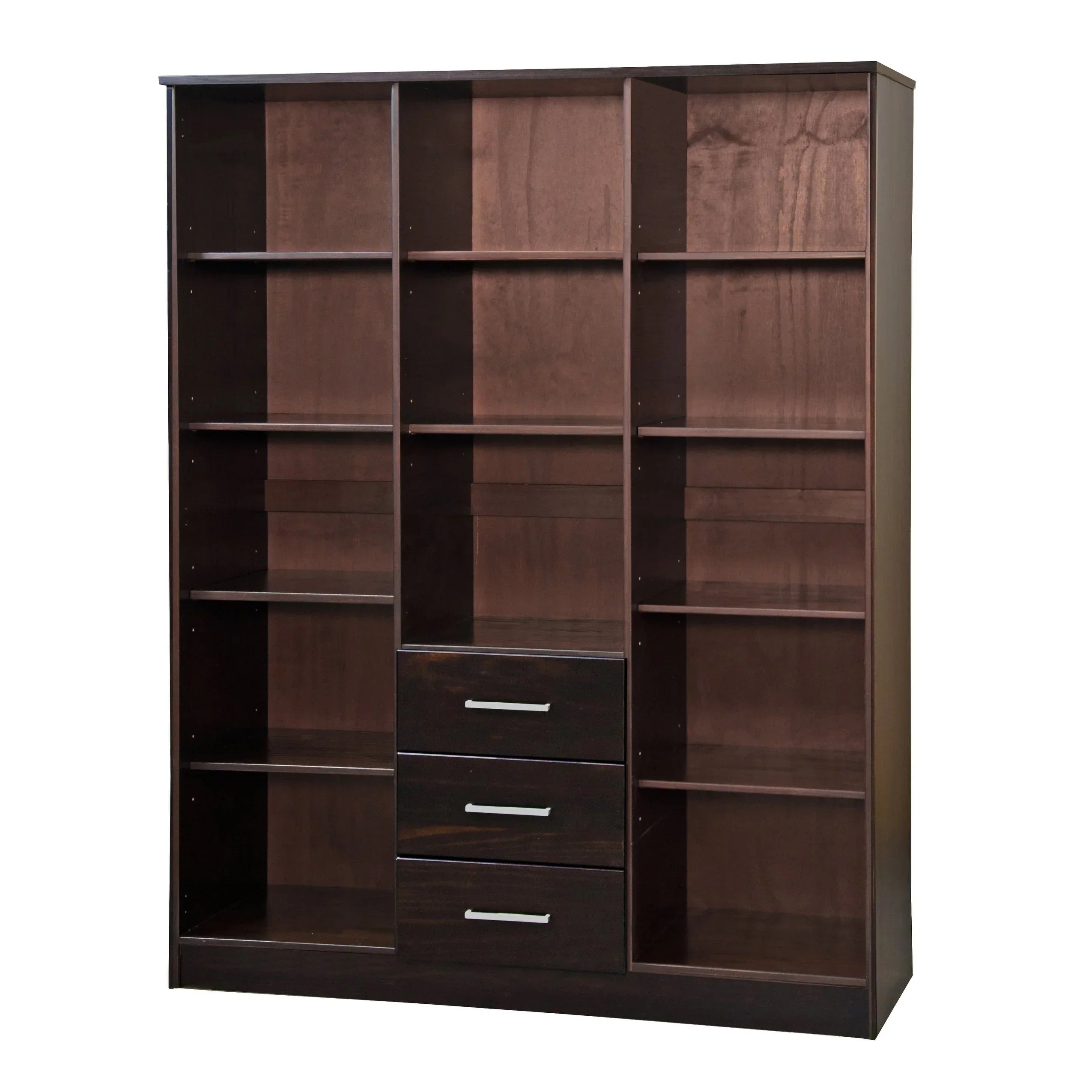 Palace Imports 100% Massivholz Cosmo Kleiderschrank mit 3 Türen mit Massivholz- oder Spiegeltüren
