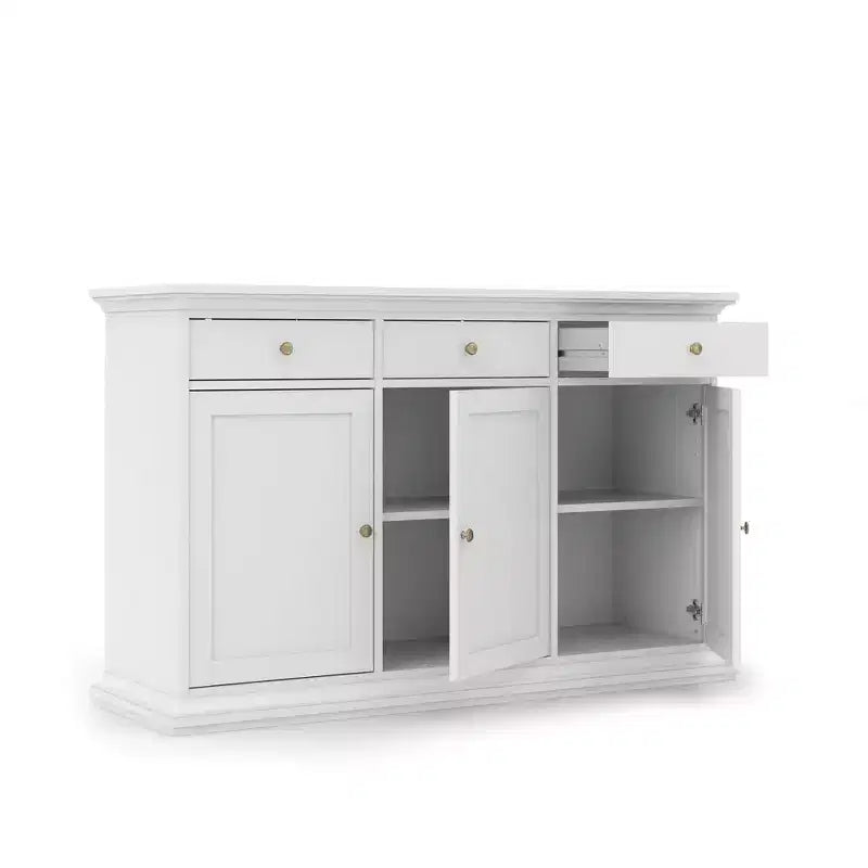 Tvilum, Sideboard mit 3 Türen und 3 Schubladen, Weiß