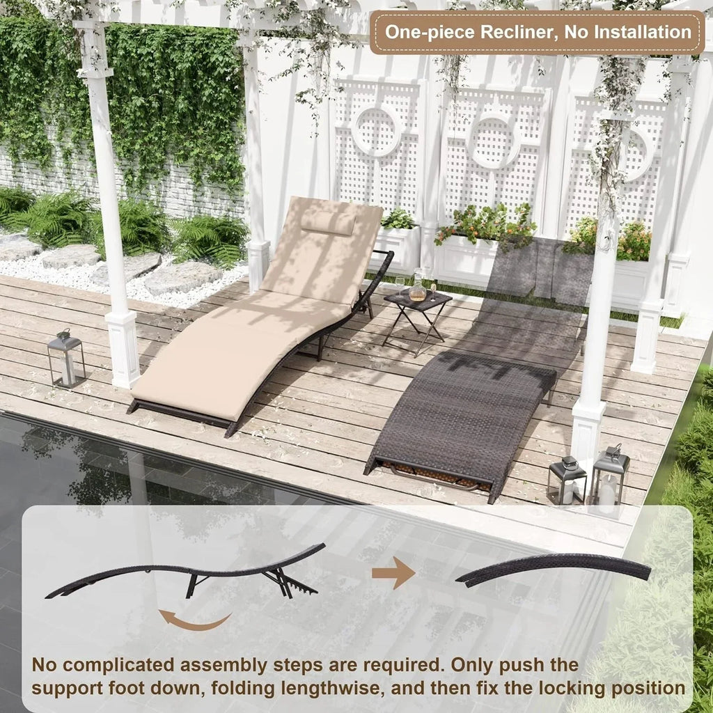Kullavik 3-teiliges Outdoor-Loungemöbel-Set