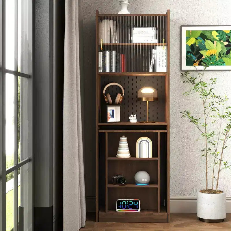 GDFStudio Sinclair Modern 36 Klappbarer Schreibtisch aus Holz mit Ablage