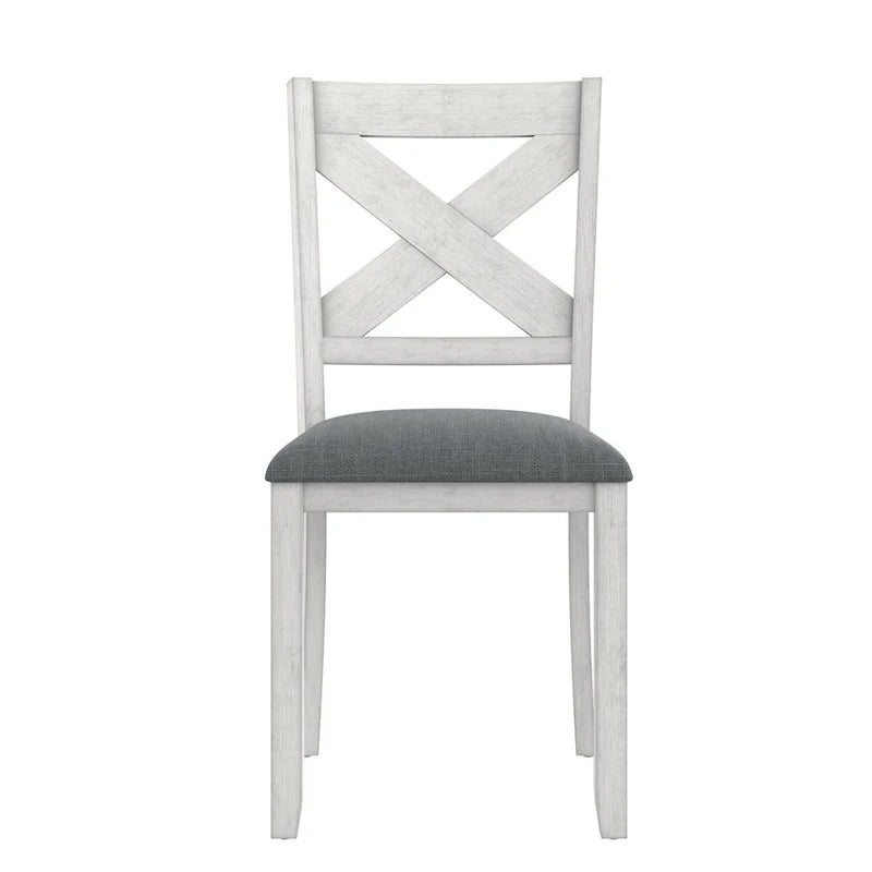 VECELO Esszimmerstühle aus Massivholz mit Leinenstoffbezug, Esszimmerstühle 2er/4er/6er Set