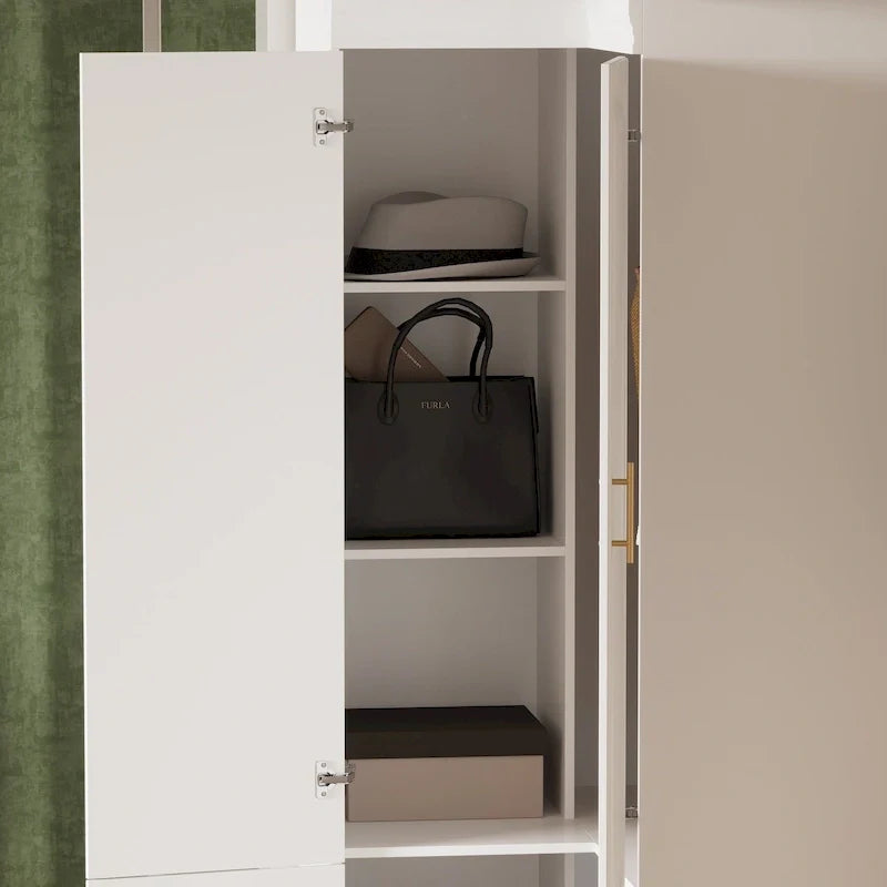 93.9H/74.2H Schrank Kleiderschrank Garderobe Hängende Schubladen Aufbewahrung