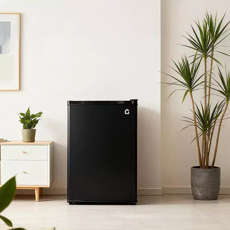 4.5 Cu.Ft Minikühlschrank mit Gefrierfach, Kompakter Kühlschrank mit wechselbarem Türanschlag, verstellbarem Thermostat, energieeffizient, kleiner Kühlschrank