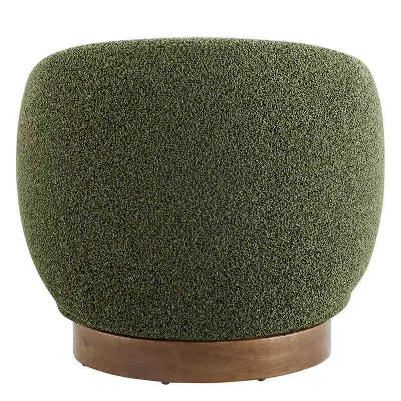 Spruce&Spring Gepolsterter Drehbarer Akzent-Sessel mit Holzfuß