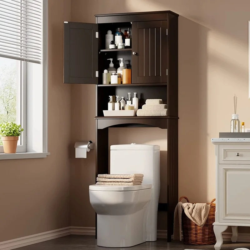 Badezimmerschrank, Toilettenschrank, Badezimmerregal über der Toilette, Toiletten-Raumsparer