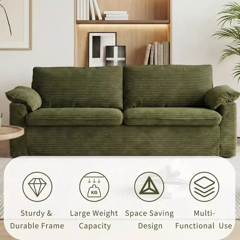 Dyonery 86 Cloud Loveseat Sofa, tiefer Sitz & breite Armlehnenkissen, stabiler Rahmen, atmungsaktives ergonomisches Design