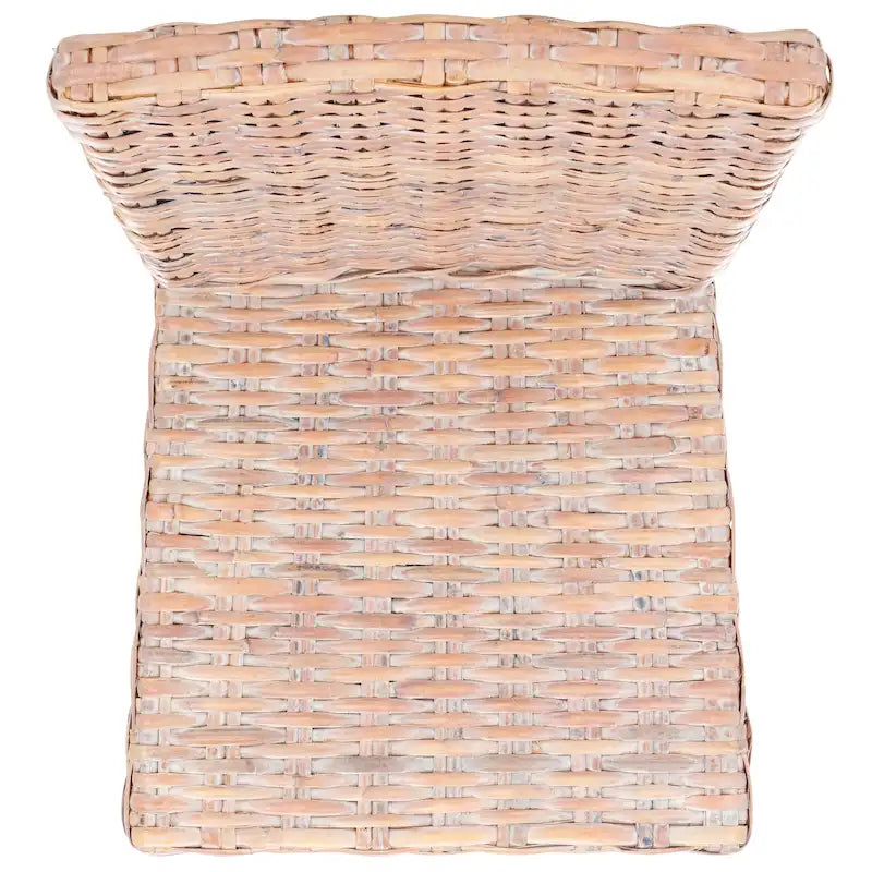 2er-Set Esszimmerstühle aus natürlichem Korbgeflecht 48B x 56T x 104H cm, Boho Coastal Stil