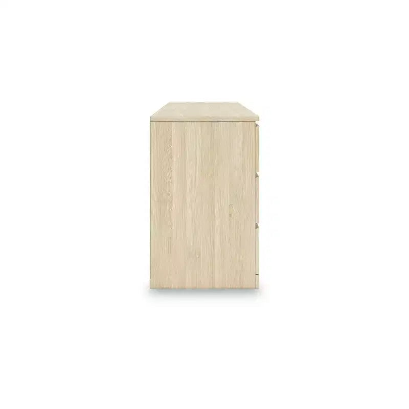 Signature Design by Ashley Modern Onita Kommode mit 6 Schubladen, Kommode in Naturholzbraun mit griffloser Ausführung