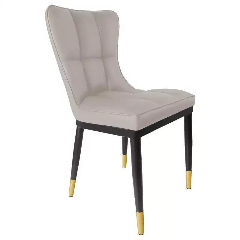 Bekrvio Esszimmerstühle 6er-Set, moderne gepolsterte Kunstledersitze mit hoher Rückenlehne, Metallbeine, armlose Küchenstühle für Wohn- und Esszimmer