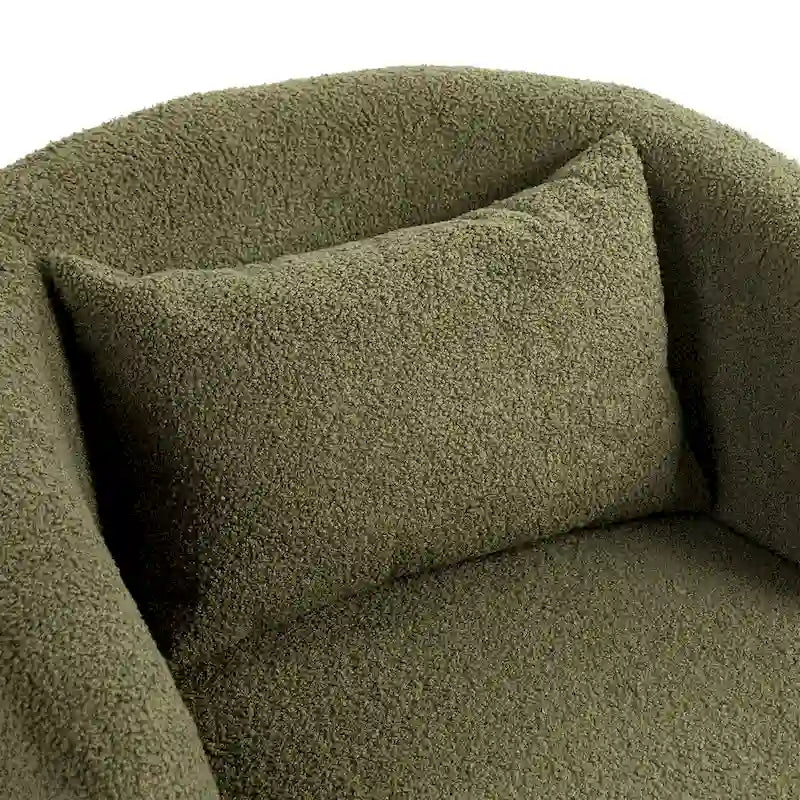 Gepolsterter drehbarer Fauteuil mit Stauraum, moderner Wohnzimmer-Sessel für Schlafzimmer/Büro/Lesebereiche