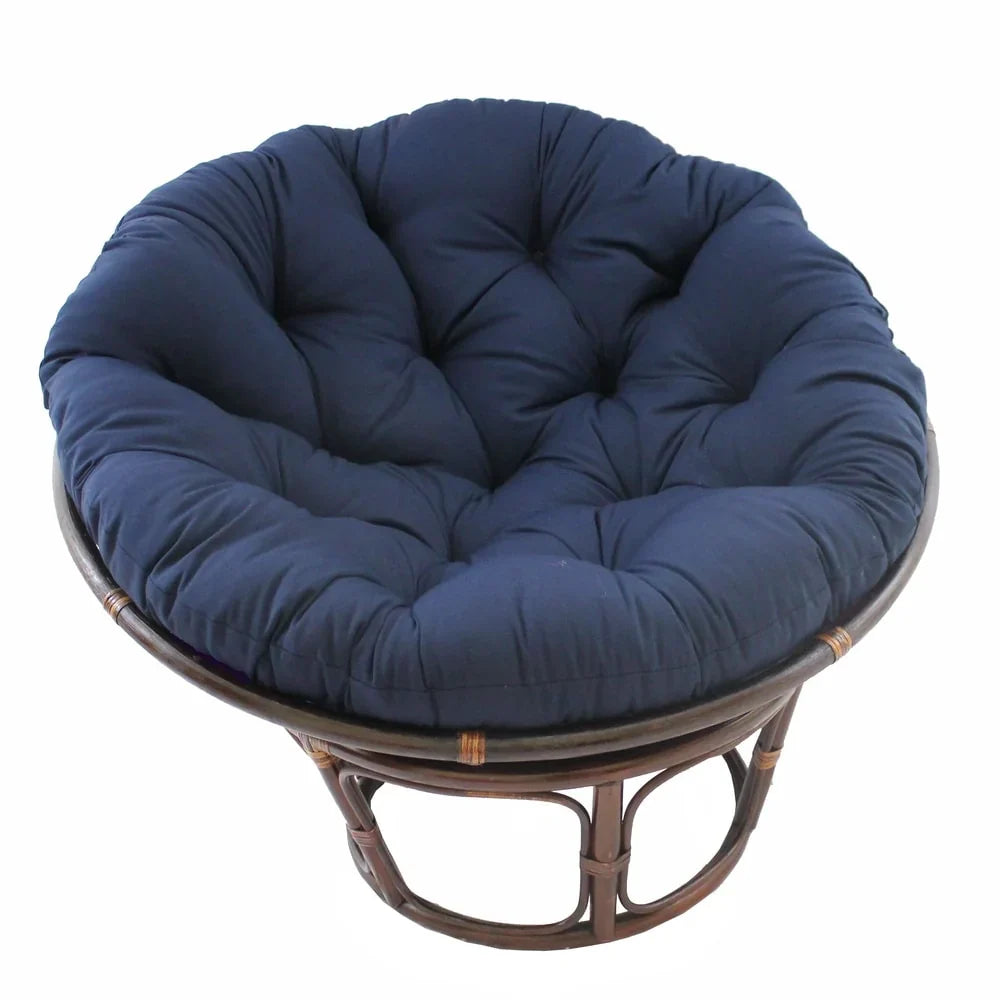 Bali 42-Zoll Rattan Papasan-Sessel mit Twill-Kissen