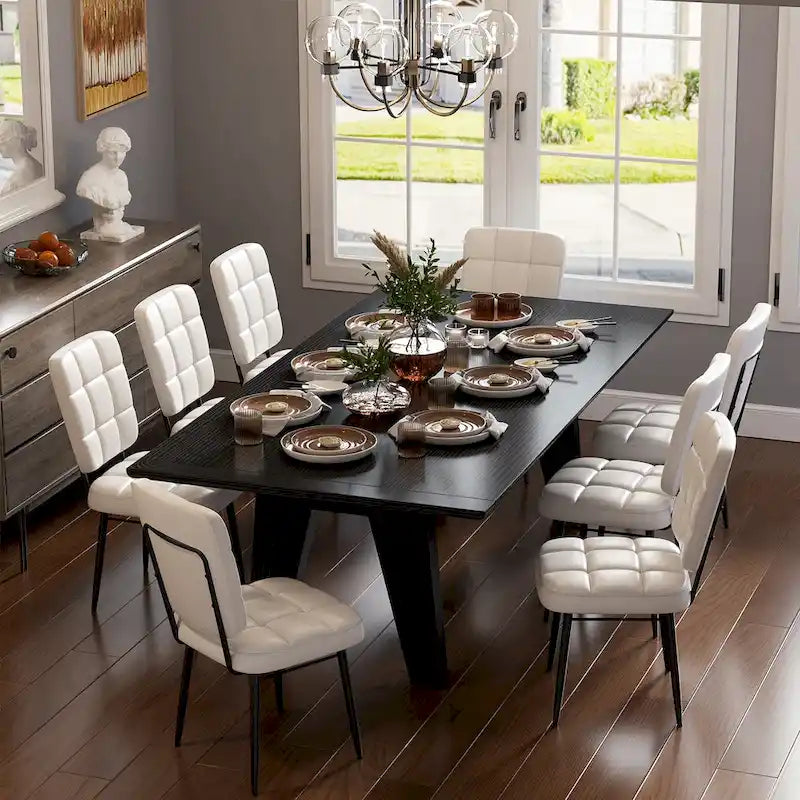 Moderne Esszimmerstühle 2er/4er/6er/8er Set, Polsterstühle mit dickem Kissen für Esszimmer